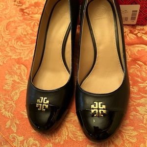 Tory Burch Jolie Wedge - Reg $278. Black. Size 10. New/NIB